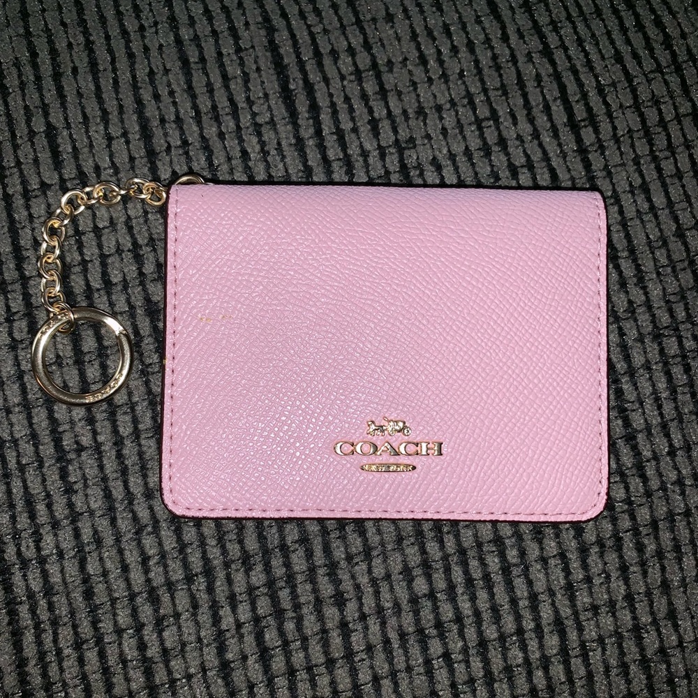 Mini Coach fold over card holder keychain